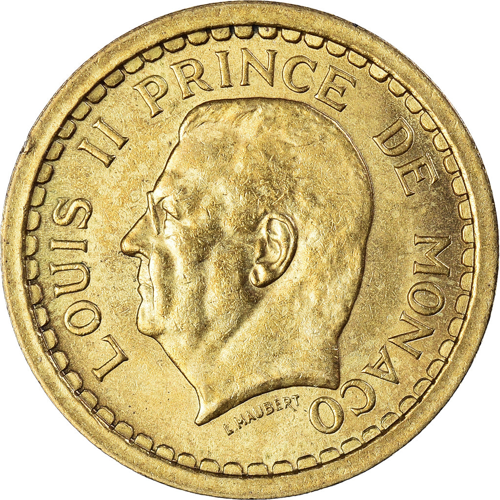 Münze, Monaco, 2 Francs, 1943, Paris, SS+, Cupro-Aluminium, Gadoury:134