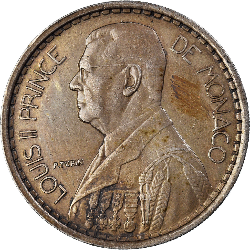 Münze, Monaco, Louis II, 20 Francs, Vingt, 1947, S+, Kupfer-Nickel, KM:124