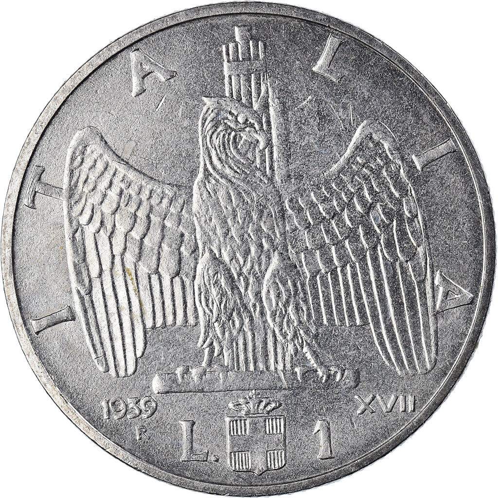 Munten, Italië, Victor-Emmanuel III, Lire, 1939, ZF, Acmonital (ferritique)