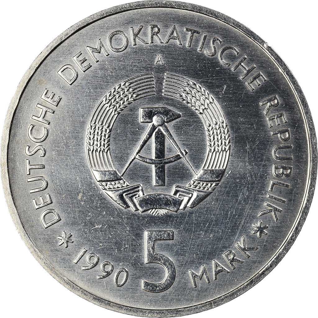 Münze, GERMAN-DEMOCRATIC REPUBLIC, 5 Mark, 1990, Berlin, SS