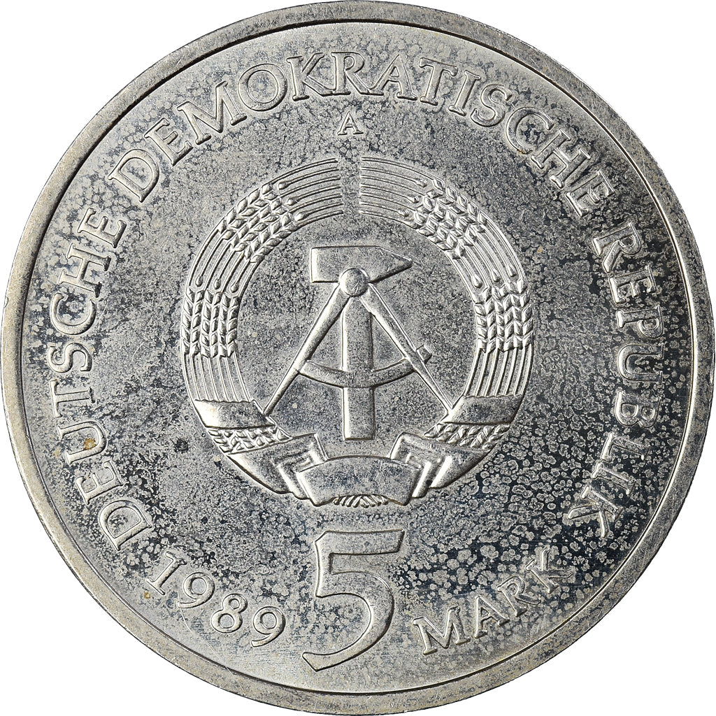 Coin, GERMAN-DEMOCRATIC REPUBLIC, Marien Kirche in M, 5 Mark, 1989, Berlin