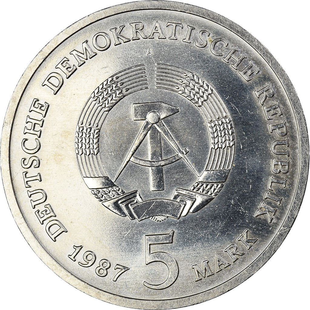 Moneta, REPUBBLICA DEMOCRATICA TEDESCA, 5 Mark, 1987, Berlin, BB