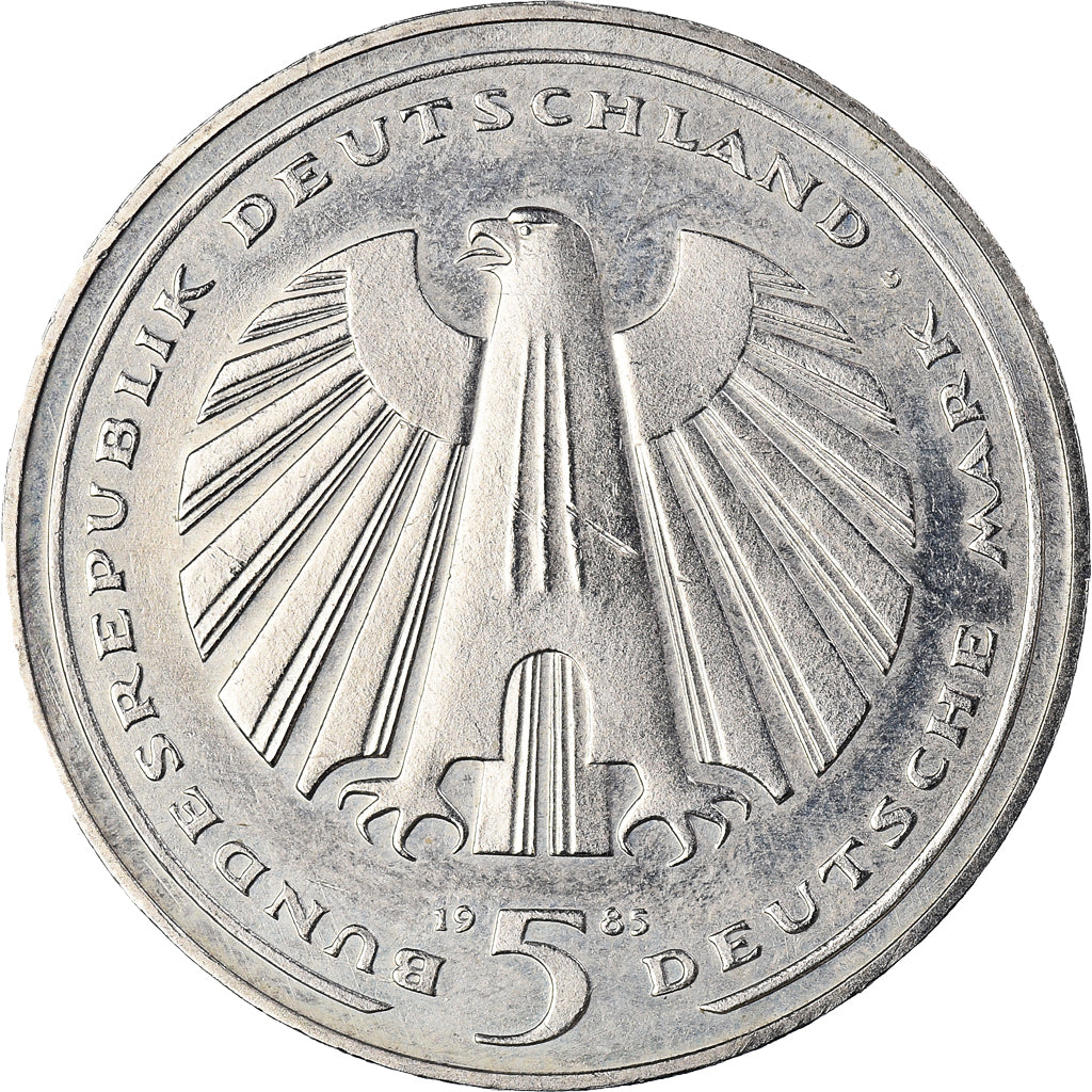 Moneta, GERMANIA - REPUBBLICA FEDERALE, 5 Mark, 1985, Karlsruhe, Germany, BB