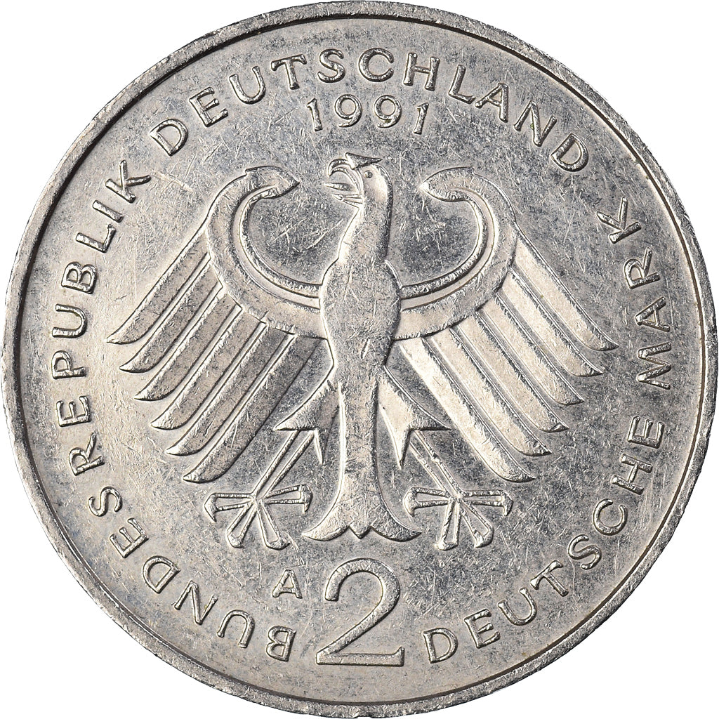 Monnaie, République fédérale allemande, 2 Mark, 1991, Berlin, TTB