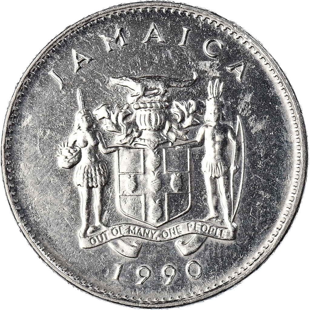 Coin, Jamaica, Elizabeth II, 10 Cents, 1990, EF(40-45), Nickel plated steel