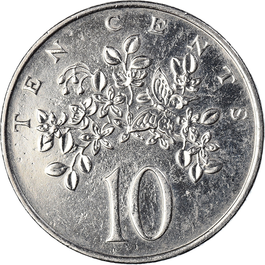 Coin, Jamaica, Elizabeth II, 10 Cents, 1990, EF(40-45), Nickel plated steel