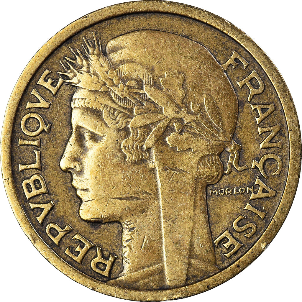 Moneda, Francia, Morlon, 2 Francs, 1934, MBC, Aluminio - bronce, KM:886