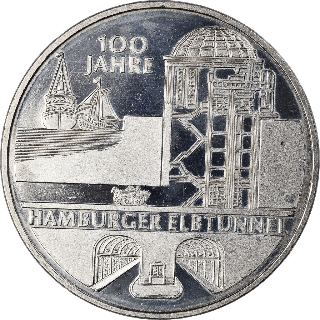 Niemcy - RFN, 10 Euro, 2011, Hamburg, MS(63), Miedź-Nikiel, KM:302