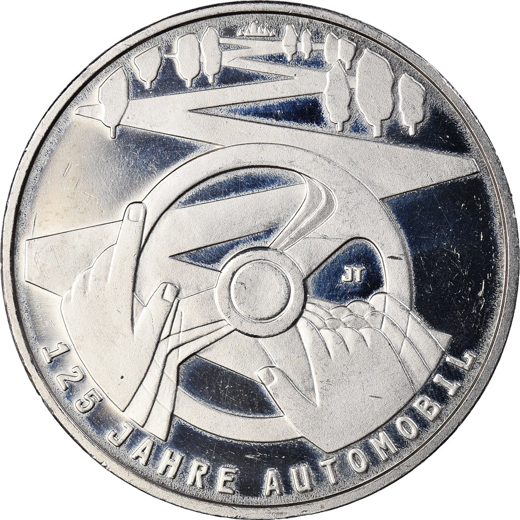 Niemcy - RFN, 10 Euro, 125 Years of Automobile, 2011, Stuttgart, 125th