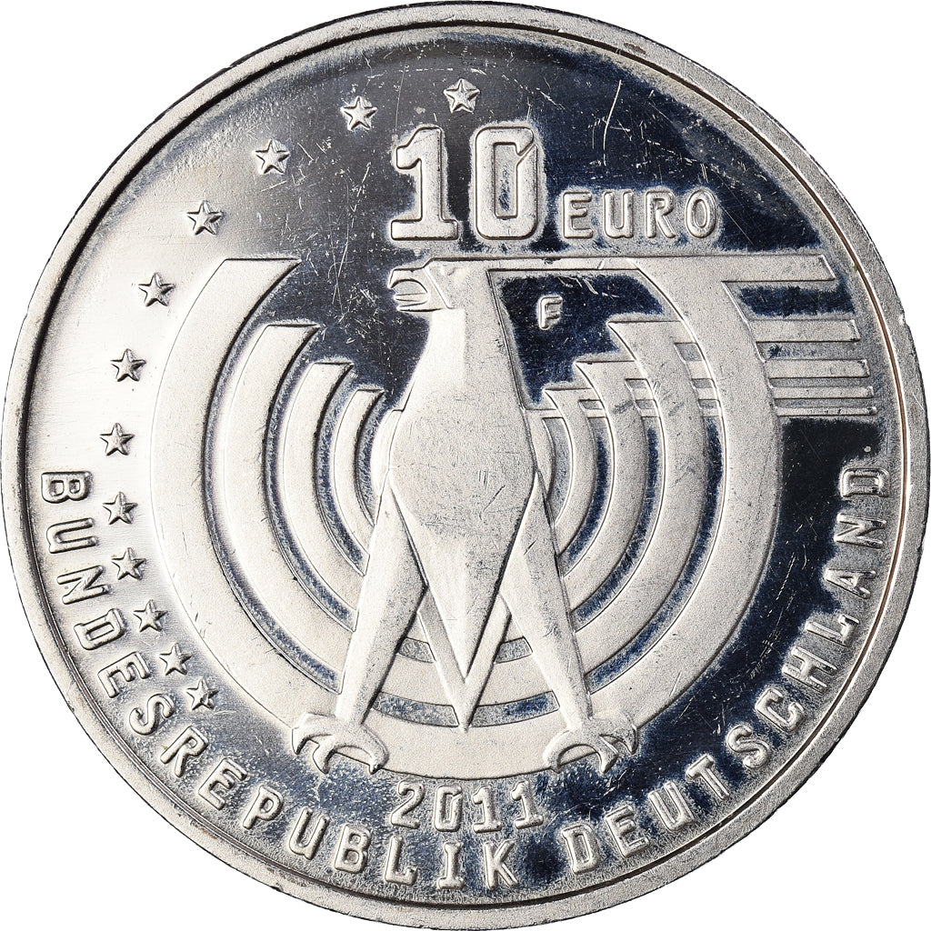 Niemcy - RFN, 10 Euro, 125 Years of Automobile, 2011, Stuttgart, 125th