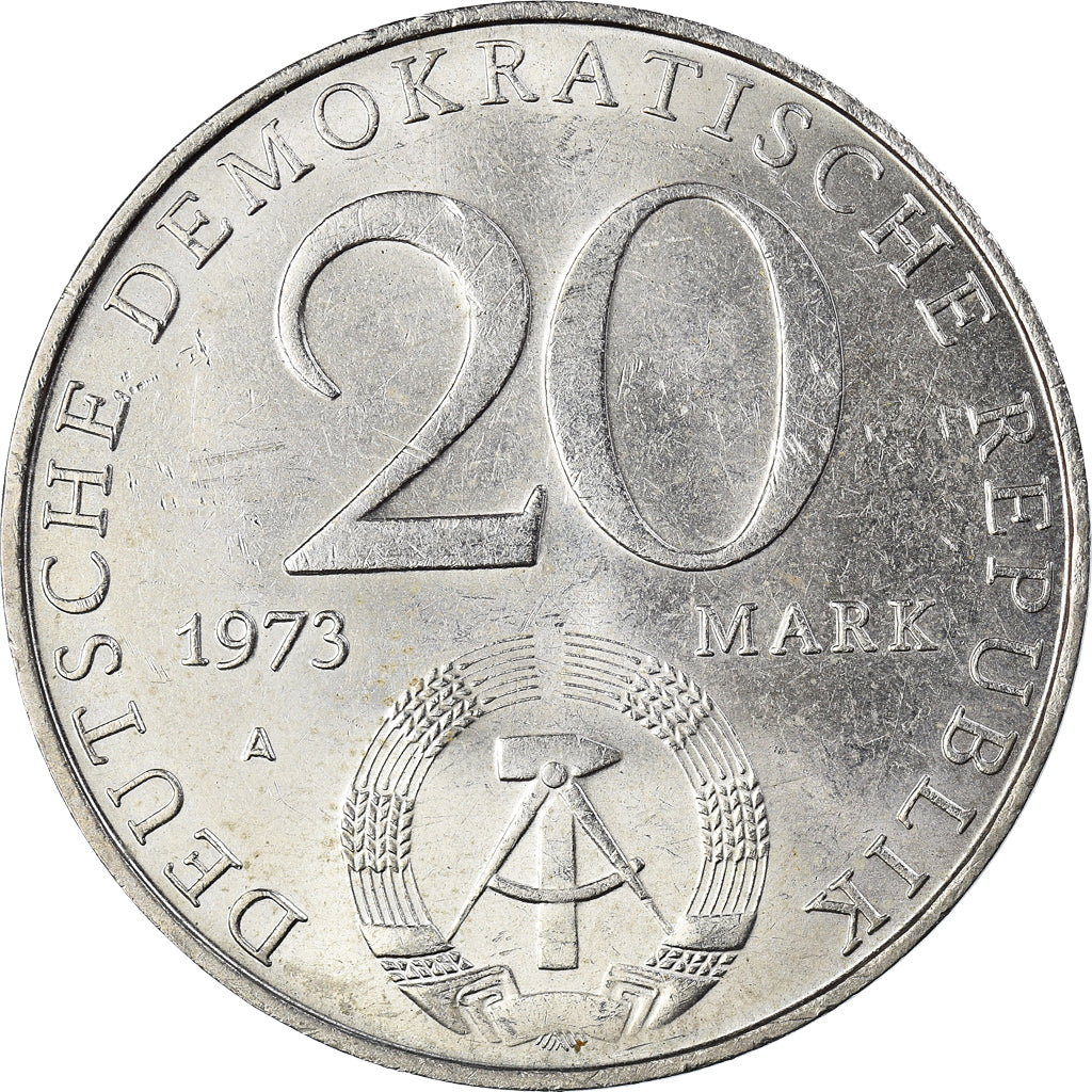Coin, GERMAN-DEMOCRATIC REPUBLIC, 20 Mark, 1973, Berlin, EF(40-45)