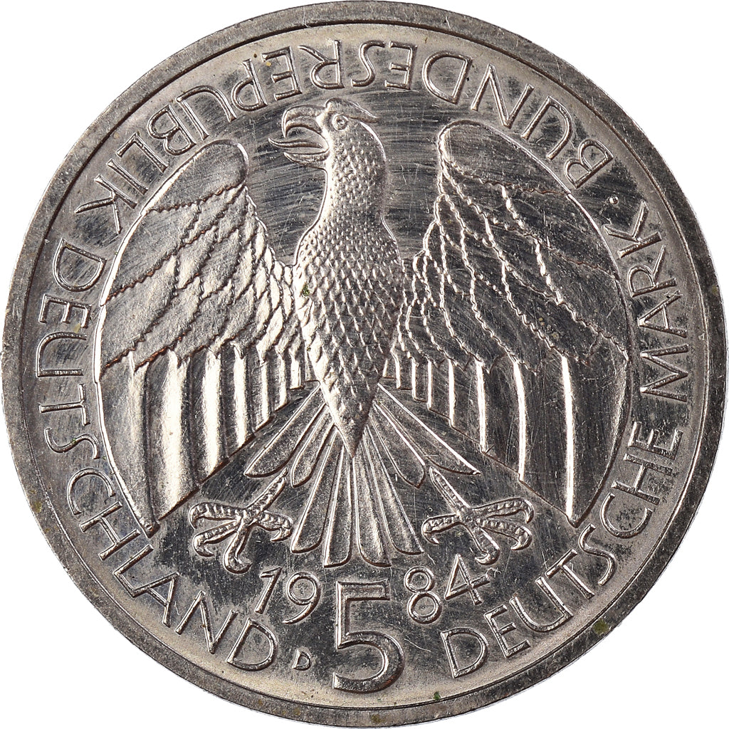 Coin, GERMANY - FEDERAL REPUBLIC, 5 Mark, 1984, Munich, Germany, EF(40-45)
