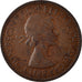 Coin, Great Britain, Elizabeth II, 1/2 Penny, 1953, VF(20-25), Bronze, KM:882