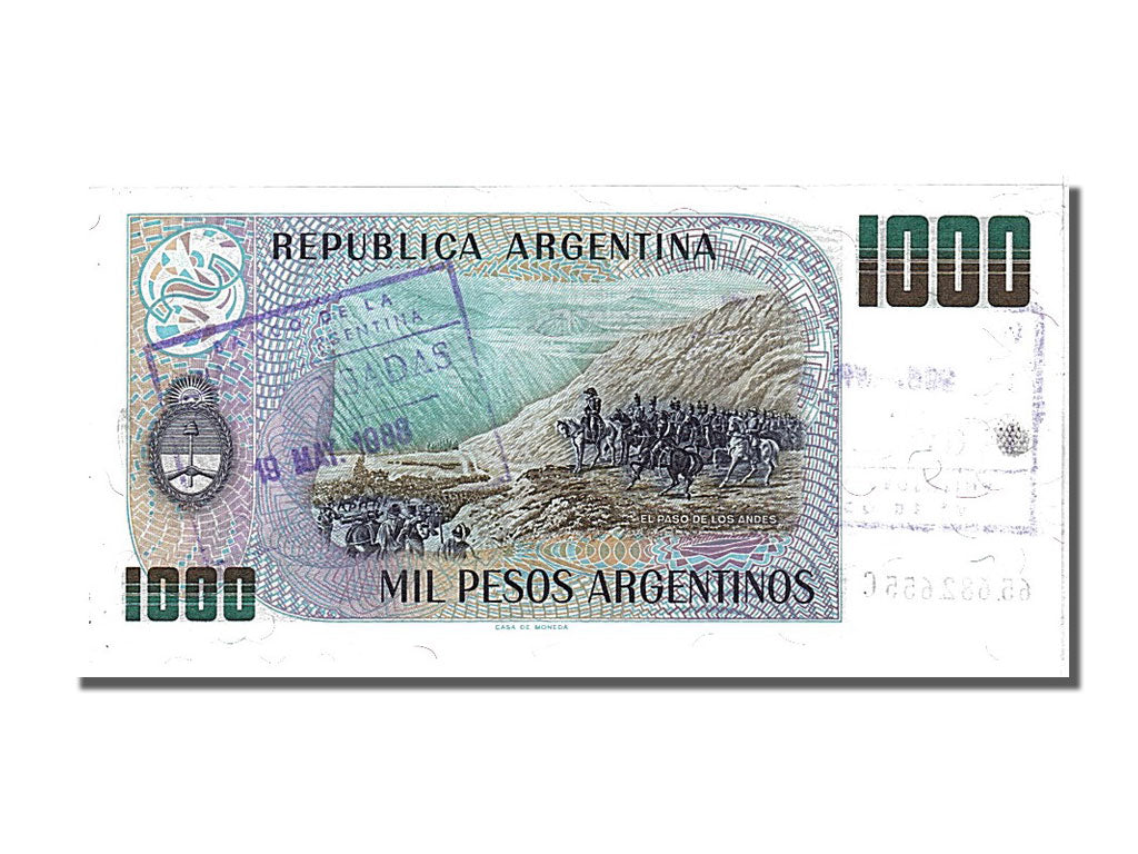 Argentina, 1000 Pesos Argentinos, 1983, KM #317b, UNC(65-70), 655C