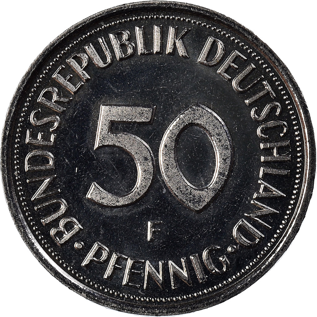 Coin, GERMANY - FEDERAL REPUBLIC, 50 Pfennig, 1997, Stuttgart, BE, MS(63)