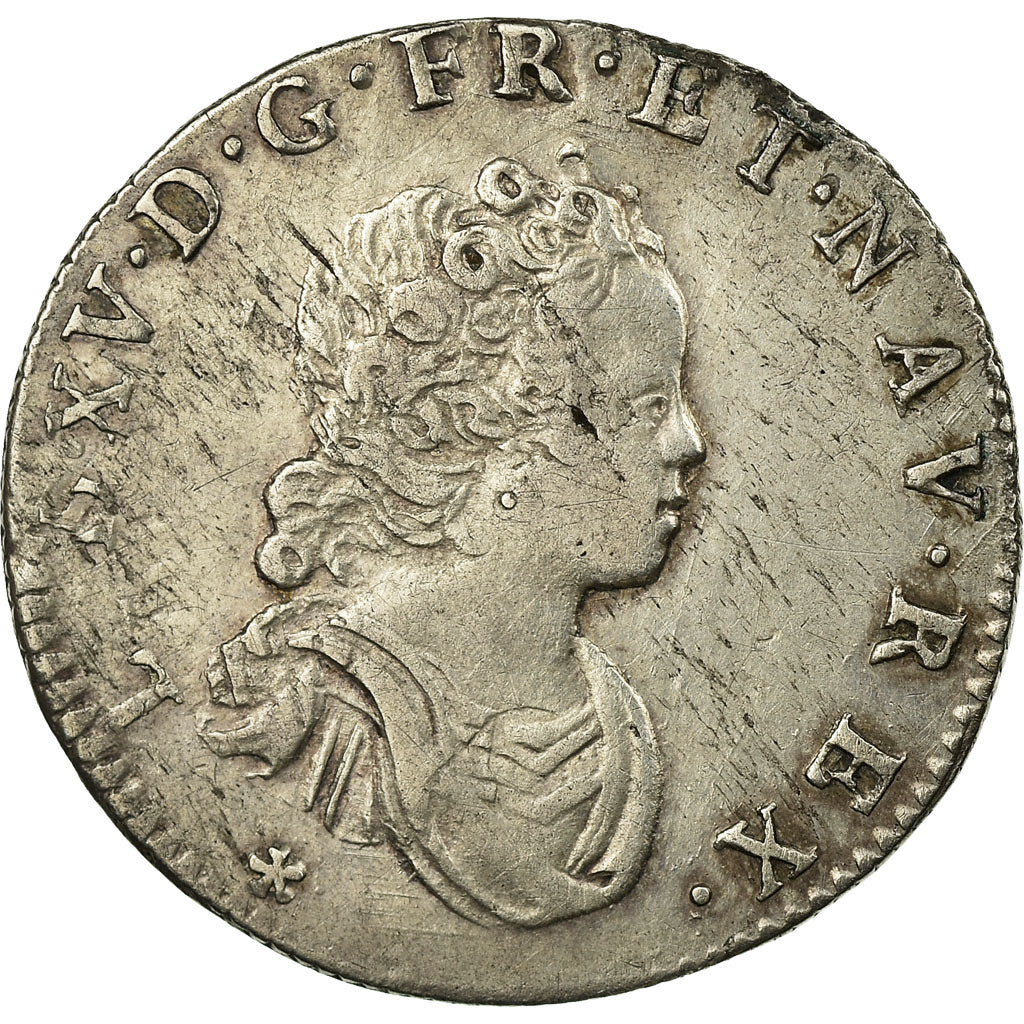 France, Louis XV, 1/10 Écu vertugadin, 1716, Lille, reformed, Silver
