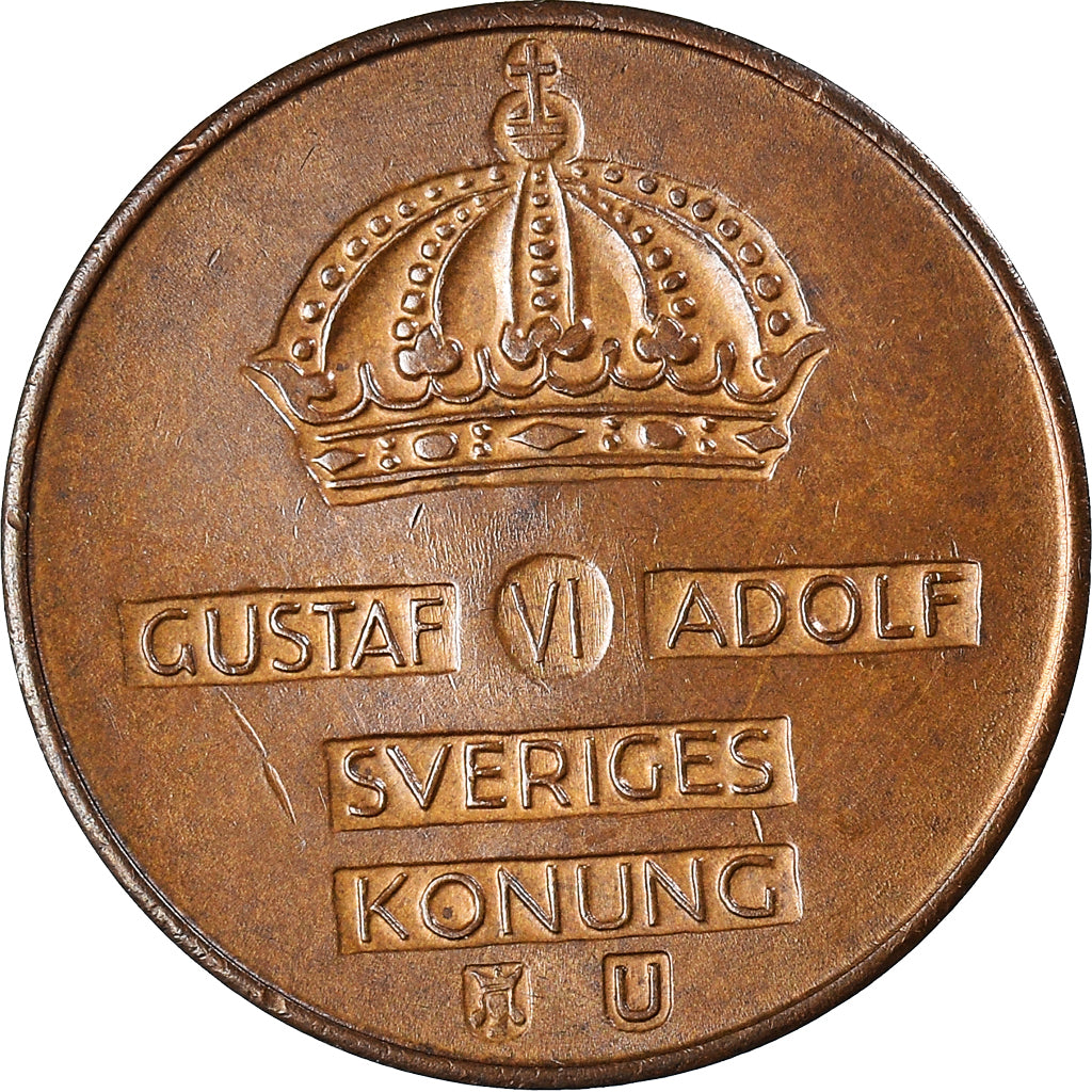 Moneta, Svezia, Gustaf VI, 2 Öre, 1970, MB+, Bronzo, KM:821