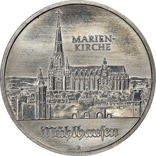 Moneda, REPÚBLICA DEMOCRÁTICA ALEMANA, Marien Kirche in M, 5 Mark, 1989