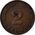 Moneda, ALEMANIA - REPÚBLICA FEDERAL, 2 Pfennig, 1965, Munich, BC+, Bronce