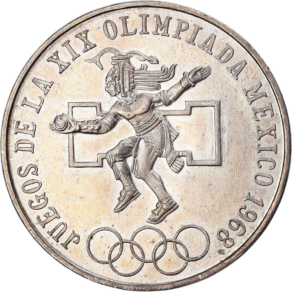 Coin, Mexico, 25 Pesos, 1968, Mexico, AU(50-53), Silver, KM:479.1