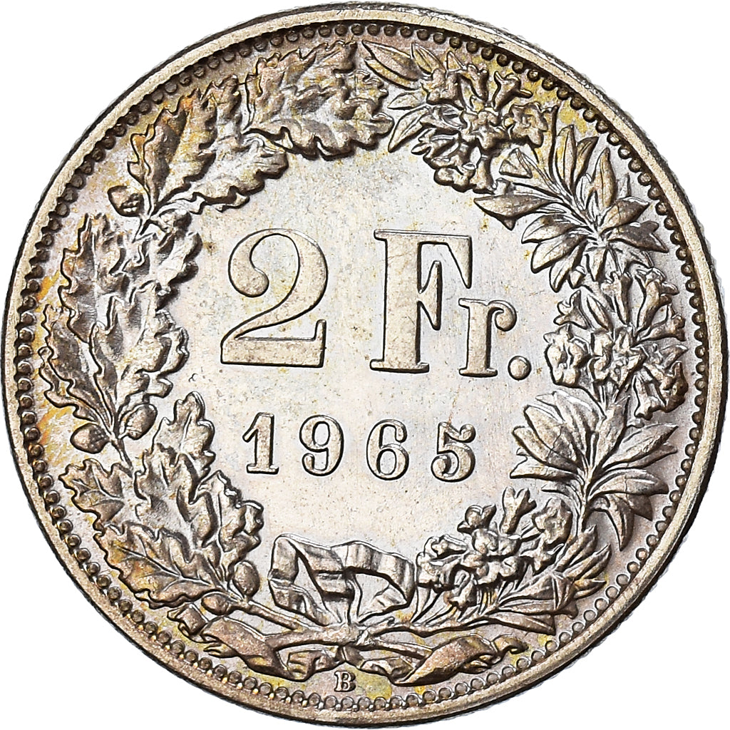 Moneta, Svizzera, 2 Francs, 1965, Bern, SPL, Argento, KM:21