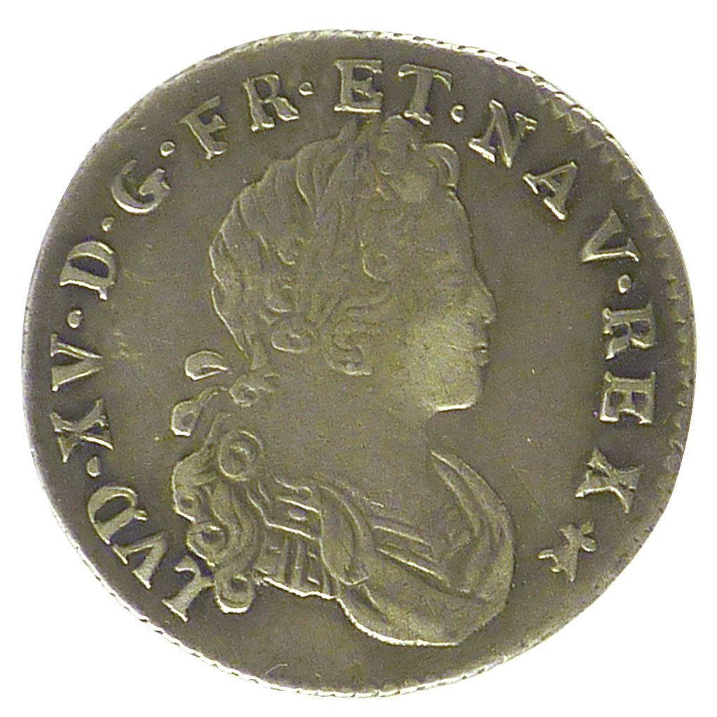 Francia, Louis XV, 1/6 Écu (XX – S) de France-Navarre, 20 Sols, 1/6 ECU, 1...