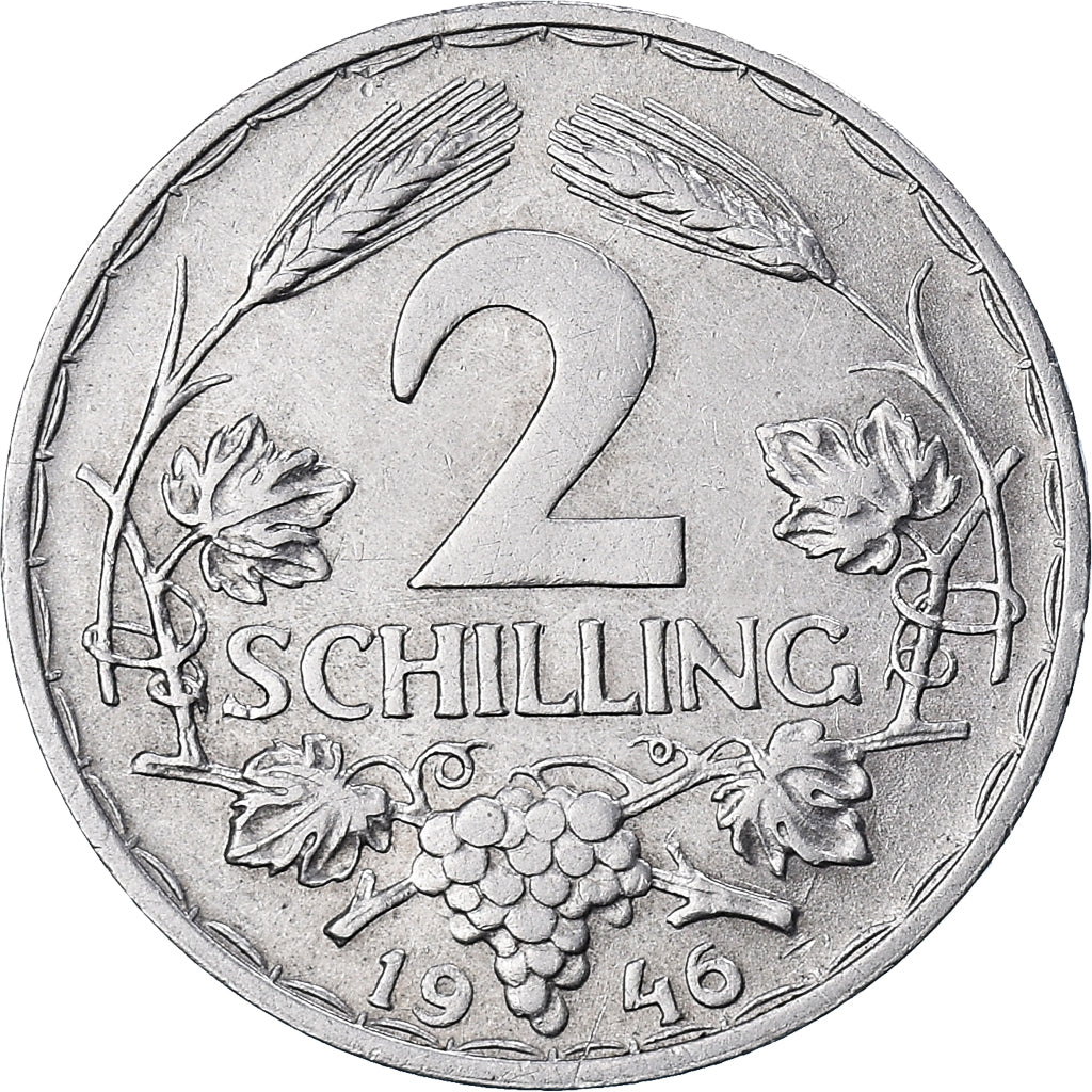 Coin, Austria, 2 Schilling, 1946, AU(55-58), Aluminum, KM:2872