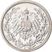 Coin, GERMANY - EMPIRE, 1/2 Mark, 1914, Berlin, AU(55-58), Silver, KM:17