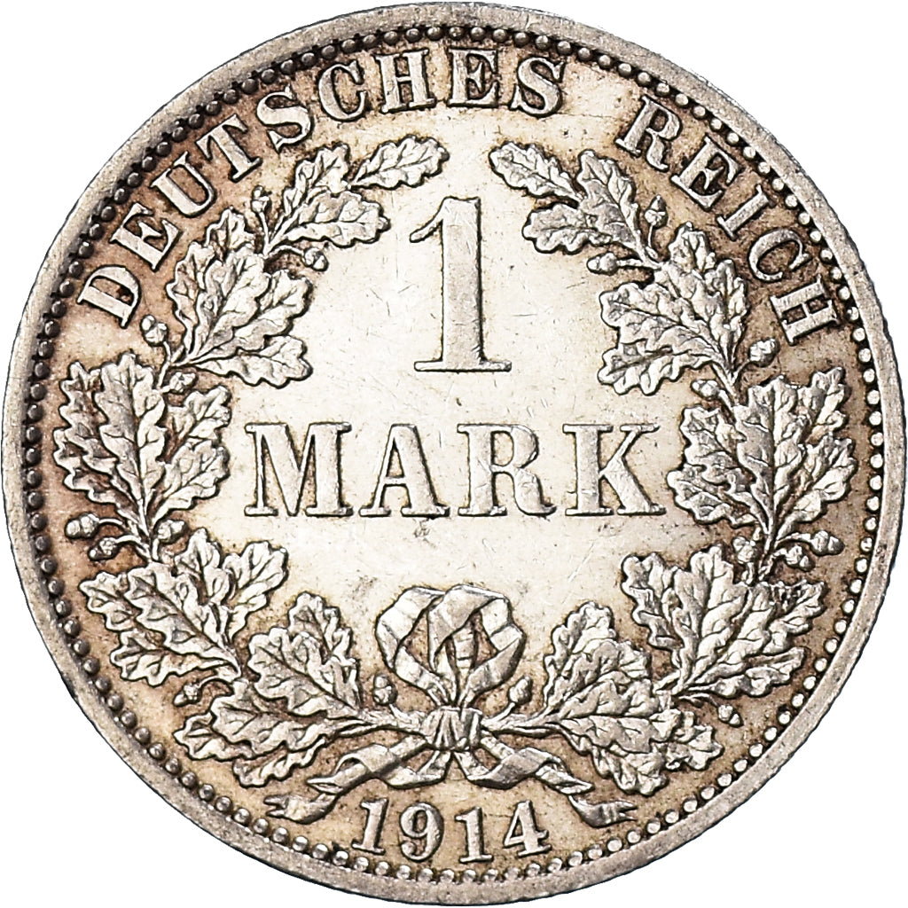 Coin, GERMANY - EMPIRE, Wilhelm II, Mark, 1914, Berlin, AU(50-53), Silver, KM:14