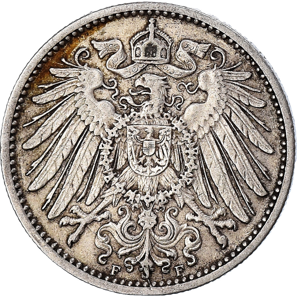 Moneda, ALEMANIA - IMPERIO, Wilhelm II, Mark, 1910, Stuttgart, MBC+, Plata