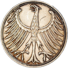 Coin, GERMANY - FEDERAL REPUBLIC, 5 Mark, 1974, Stuttgart, EF(40-45), Silver