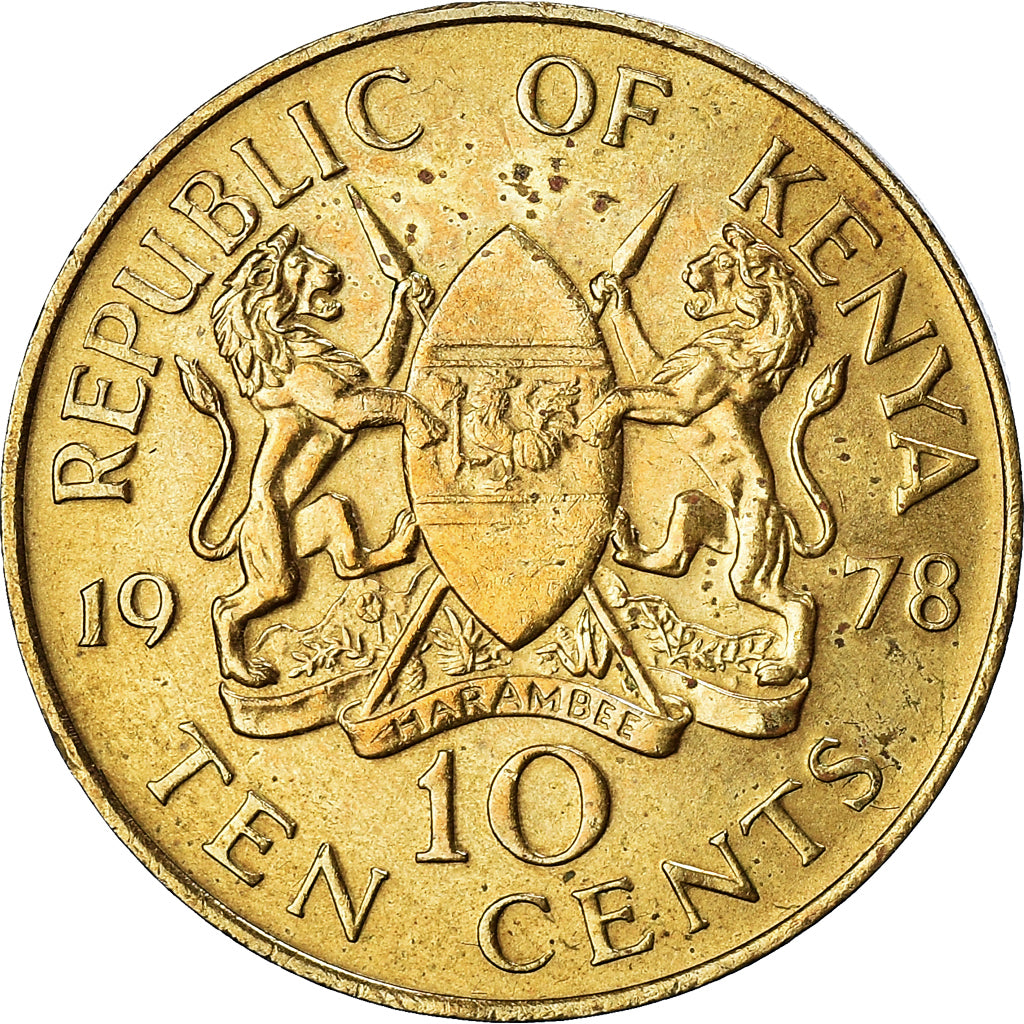Moneta, Kenya, 10 Cents, 1978, BB+, Nichel-ottone, KM:11
