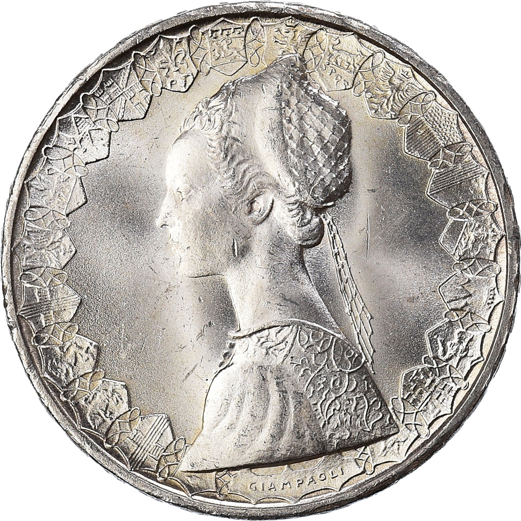 Coin, Italy, 500 Lire, 1966, Rome, AU(50-53), Silver, KM:98