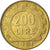 Moneda, Italia, 200 Lire, 1981, MBC, Aluminio - bronce, KM:105