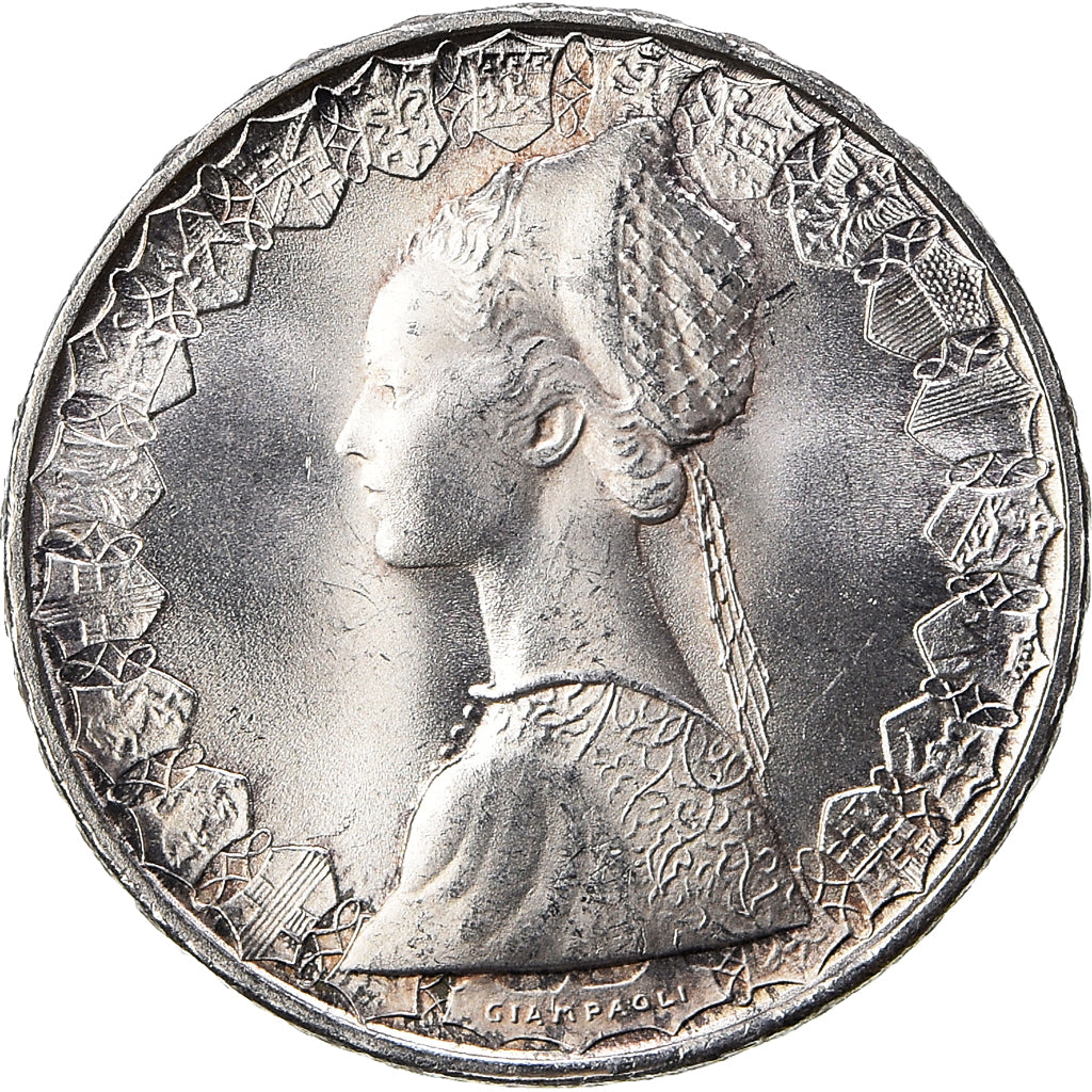 Coin, Italy, 500 Lire, 1966, Rome, AU(55-58), Silver, KM:98