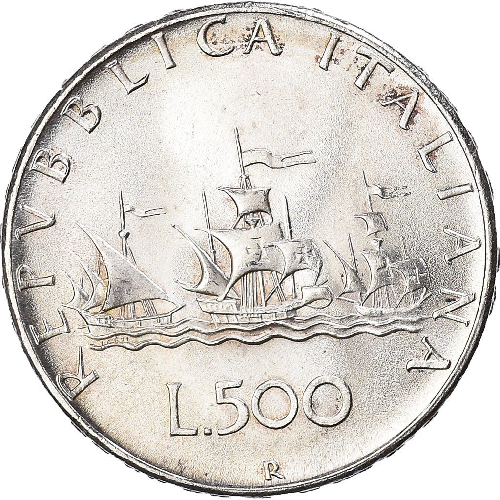 Coin, Italy, 500 Lire, 1966, Rome, AU(55-58), Silver, KM:98