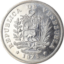 Moneta, Venezuela, 25 Bolivares, 1975, British Royal Mint, SPL, Argento, KM:46
