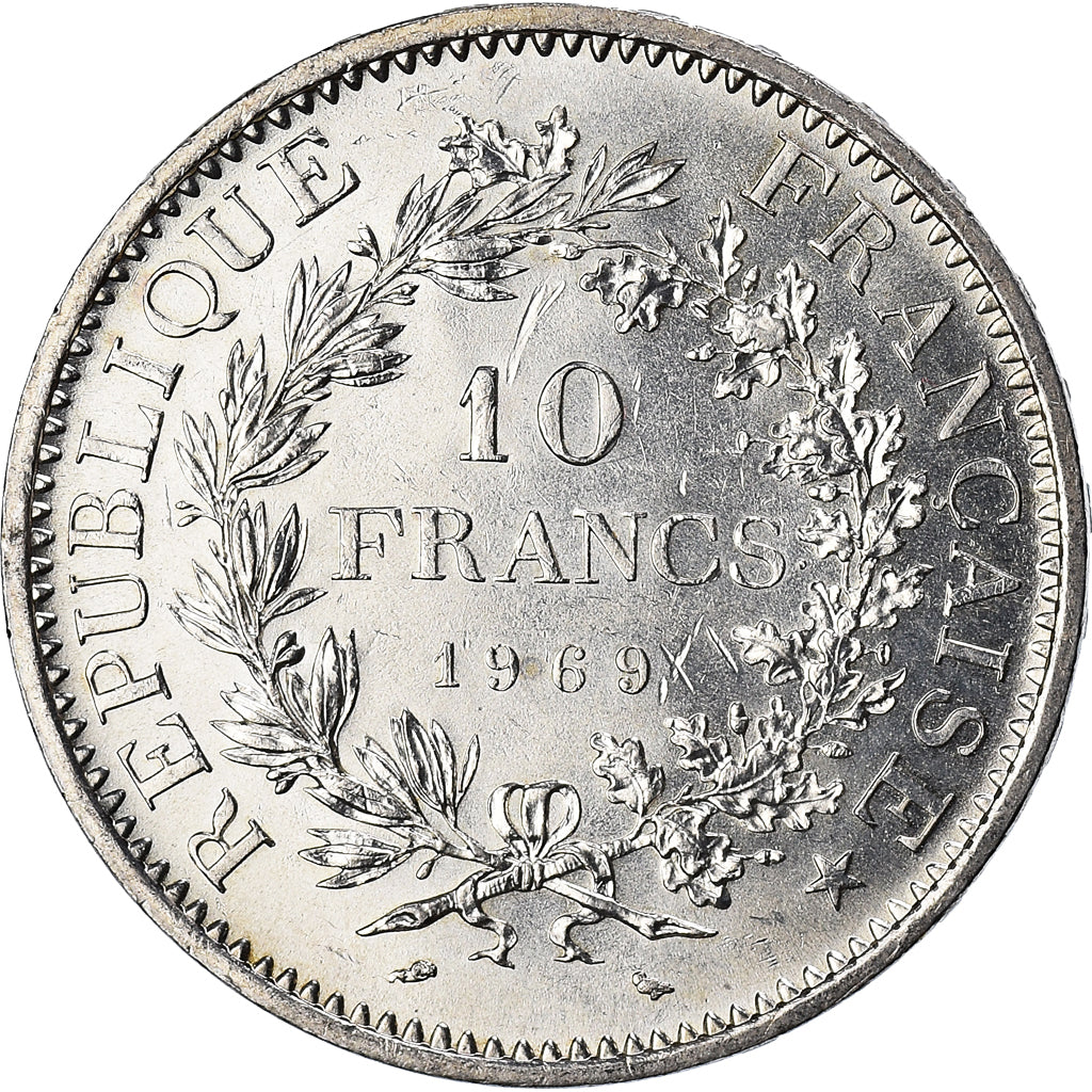 Coin, France, Hercule, 10 Francs, 1969, Paris, EF(40-45), Silver, KM:932