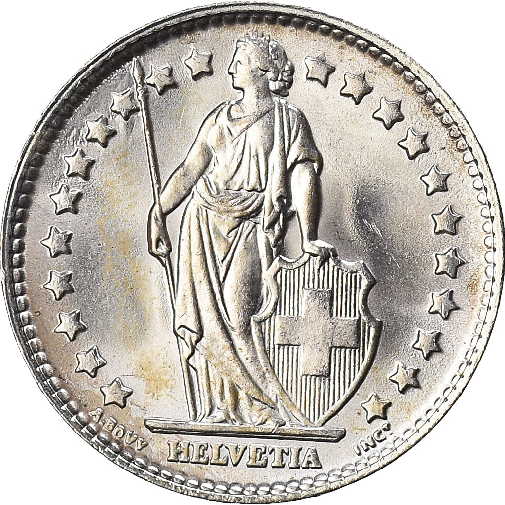 Coin, Switzerland, Franc, 1964, MS(63), Silver, KM:24