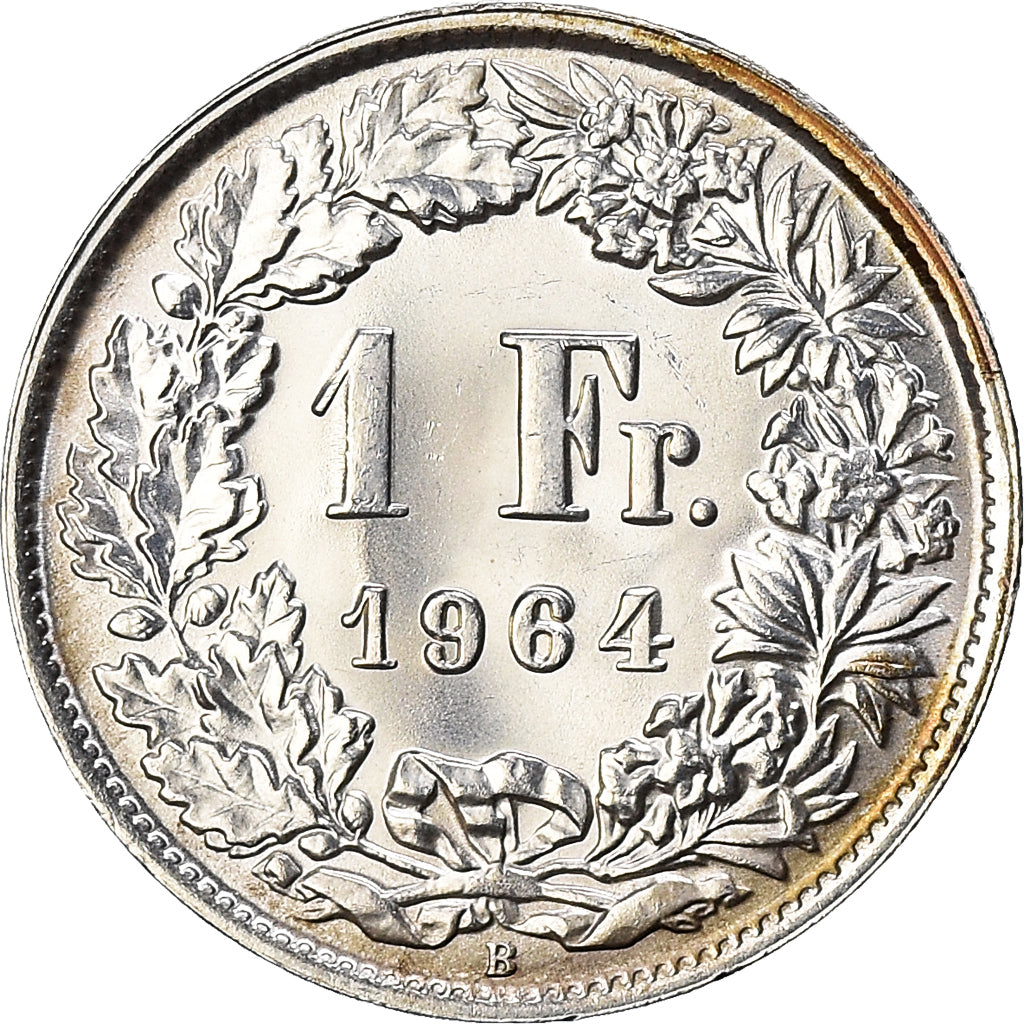 Coin, Switzerland, Franc, 1964, MS(63), Silver, KM:24