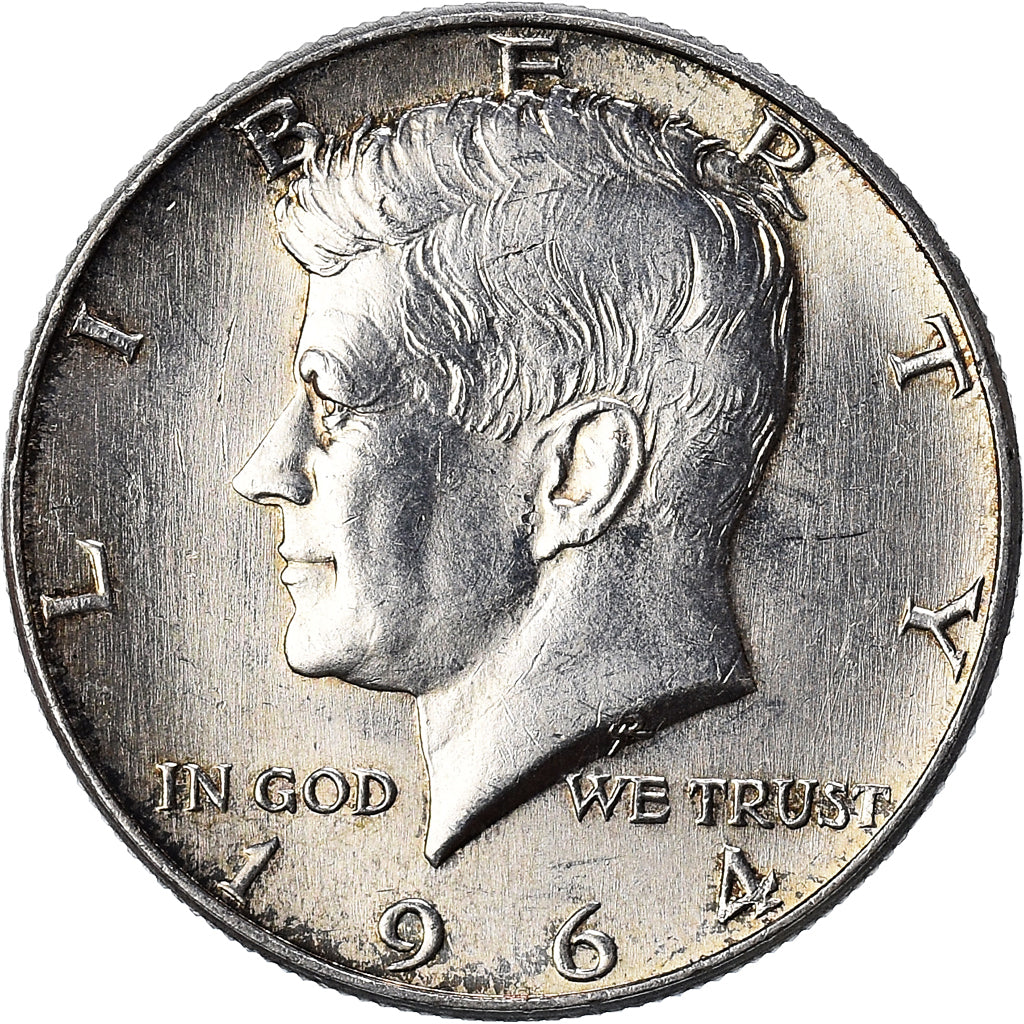 Coin, United States, Kennedy Half Dollar, Half Dollar, 1964, U.S. Mint