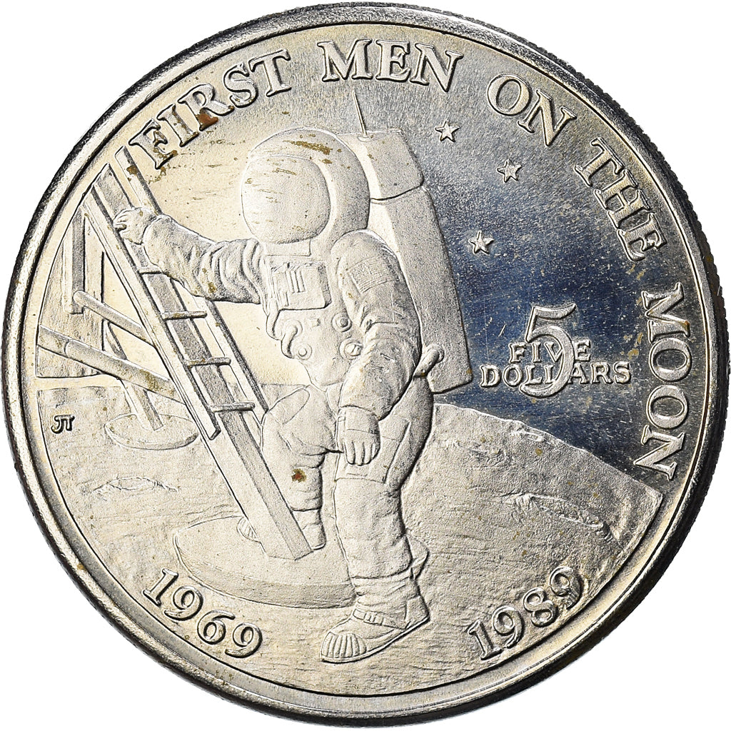 Moneda, Islas Marshall, 5 Dollars, 1989, Roger Williams , SC, Cobre - níquel