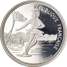 Coin, France, Ice Skating Couple, 100 Francs, 1989, BE, MS(65-70), Silver