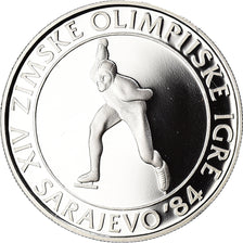 Coin, Yugoslavia, 1984 Winter Olympics, 100 Dinara, 1984, BE, MS(65-70), Silver