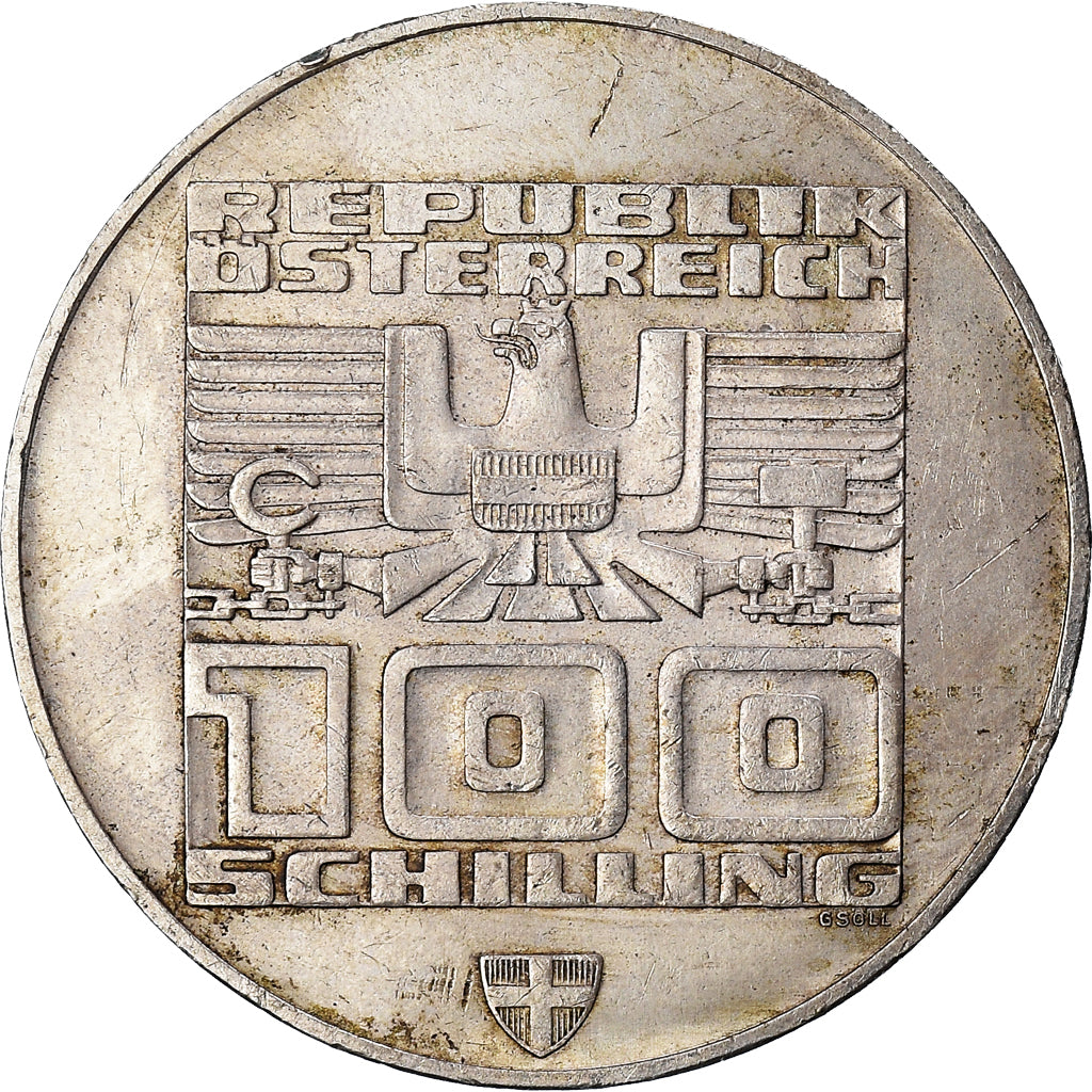 Coin, Austria, 100 Schilling, 1976, Vienna, AU(50-53), Silver, KM:2927