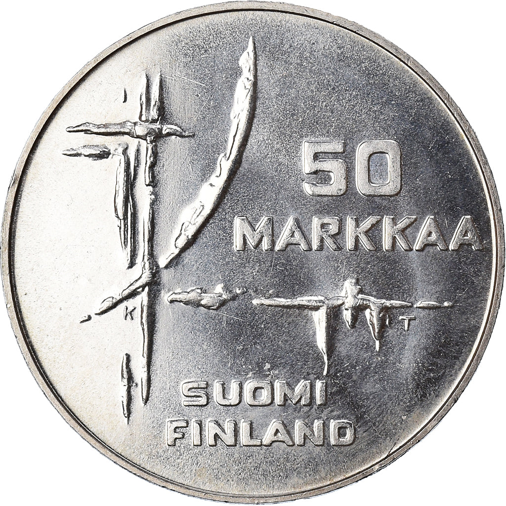 Moneta, Finlandia, 50 Markkaa, 1982, BB, Argento, KM:60