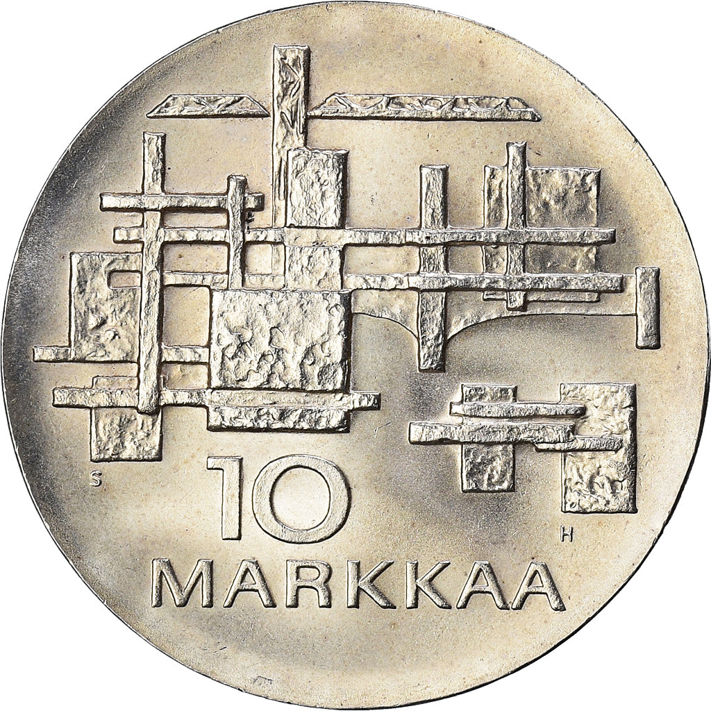 Münze, Finnland, 10 Markkaa, 1967, VZ, Silber, KM:50