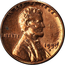 Coin, United States, Lincoln Cent, Cent, 1959, U.S. Mint, Denver, EF(40-45)