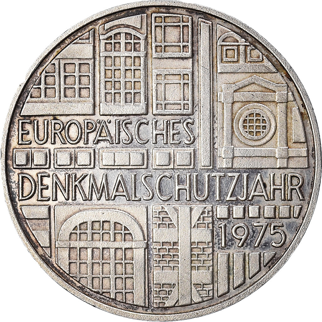 Coin, GERMANY - FEDERAL REPUBLIC, 5 Mark, 1975, Stuttgart, Germany, EF(40-45)