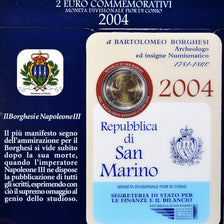 San Marino, 2 Euro, Bartolomeo Borghesi, 2004, FDC, Bi-metallico